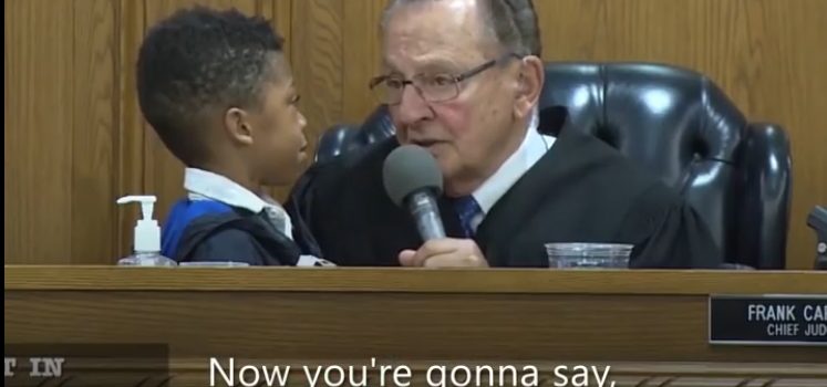 Kid Judge delivers verdict to father